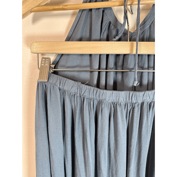 Young Fabulous & Broke High Neck‎ Swing Midi Halter Dress Teal Woman’s M GUC - Picture 12 of 15